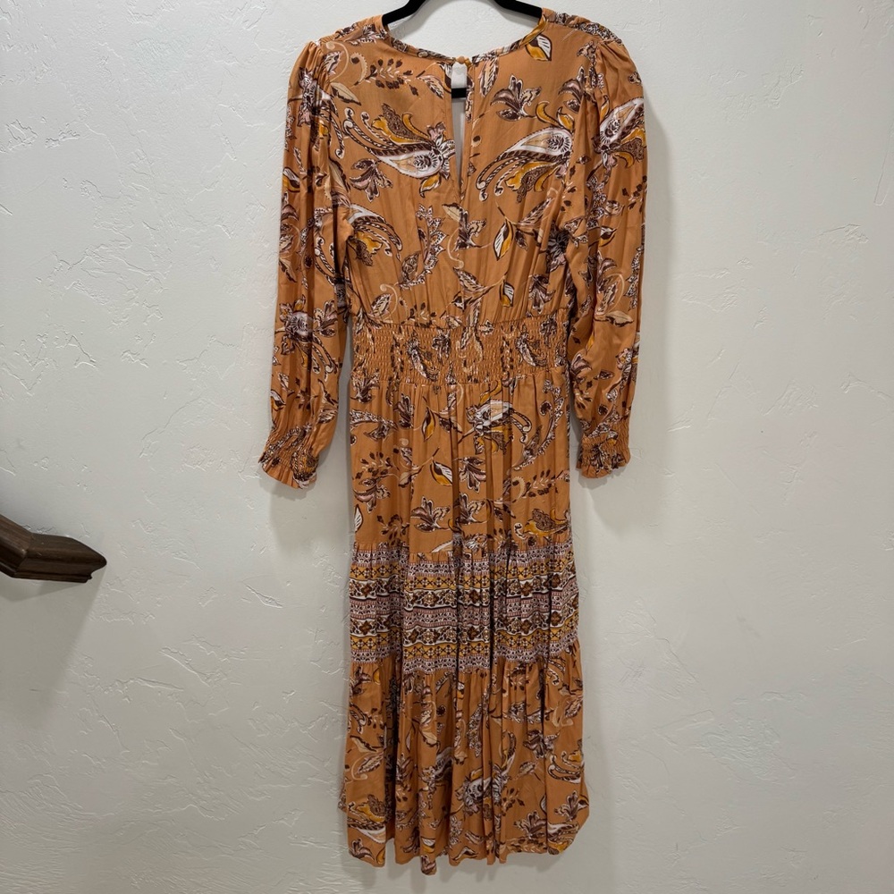 EUC Bohme Midi Dress Feathers Bohemian Women's Small - Picture 11 of 16
